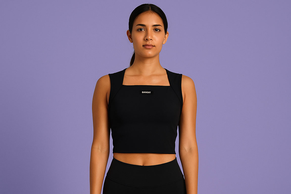 Knitted yoga vest BRA