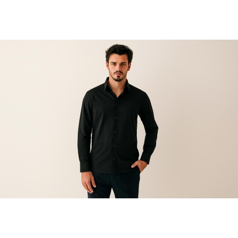 Woven long sleeved shirt